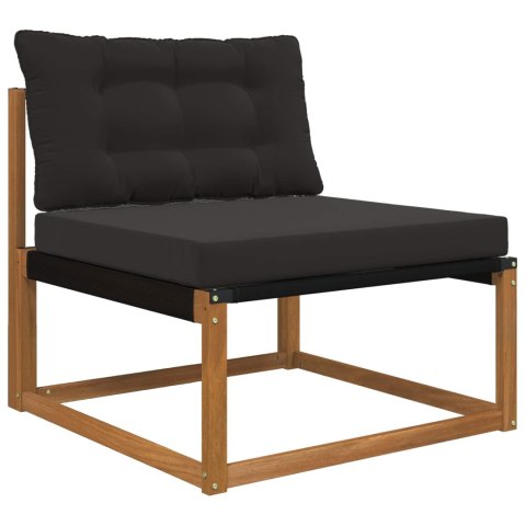 VidaXL Poduszka do sofy na zewnątrz 2 pcs Czarny Poliester