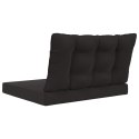 VidaXL Poduszka do sofy na zewnątrz 2 pcs Czarny Poliester