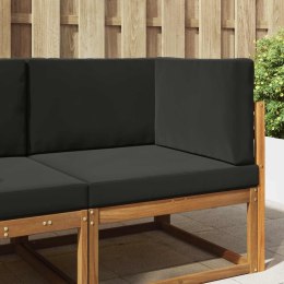 VidaXL Poduszka do sofy na zewnątrz 3 pcs Czarny Poliester