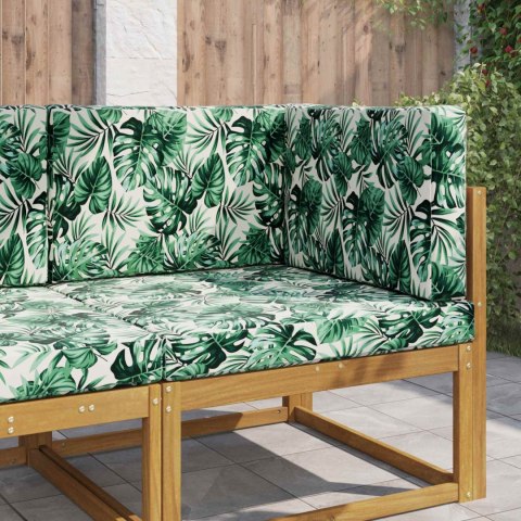 VidaXL Poduszka do sofy na zewnątrz 3 pcs Wzór liścia Poliester