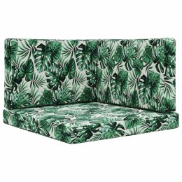 VidaXL Poduszka do sofy na zewnątrz 3 pcs Wzór liścia Poliester
