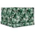 VidaXL Poduszka do sofy na zewnątrz 3 pcs Wzór liścia Poliester