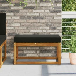 VidaXL Poduszka siedzeniowa na zewnątrz Czarny 80 x 40 x 8 cm