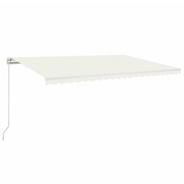 VidaXL Ręcznie zwijana markiza, 500 x 300 cm, kremowa