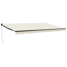 VidaXL Zwijana markiza, kremowa, 5x3 m, tkanina i aluminium