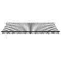 AUTOMATYCZNA MARKIZA OGRODOWA Z LED ANTRACYTOWO-BIAŁA 500X350CM
