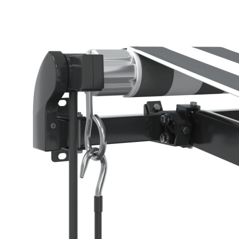 AUTOMATYCZNA MARKIZA OGRODOWA Z LED ANTRACYTOWO-BIAŁA 500X350CM