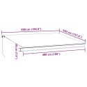 RĘCZNIE ZWIJANA MARKIZA OGRODOWA Z LED BRĄZOWA 500X350CM