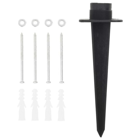 VidaXL Rozgałęźnik ogrodowy z kołkiem, 4 gniazda, imitacja kamienia