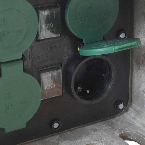 VidaXL Rozgałęźnik ogrodowy z kołkiem i czujnikiem światła, 4 gniazda