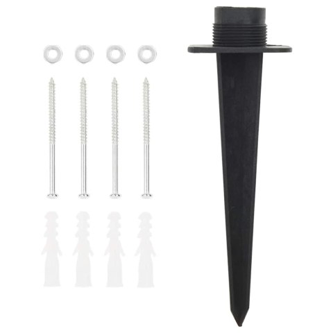 VidaXL Rozgałęźnik ogrodowy z kołkiem i czujnikiem światła, 4 gniazda