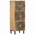 WYSOKA KOMODA Z DREWNA MANGO RĘCZNIE RZEŹBIONA RETRO 40X33X110CM SZAFKA LOFT