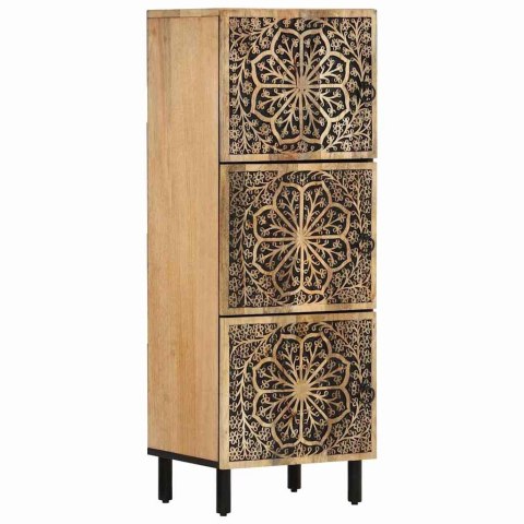 WYSOKA KOMODA Z DREWNA MANGO RĘCZNIE RZEŹBIONA RETRO 40X33X110CM SZAFKA LOFT