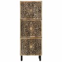 WYSOKA KOMODA Z DREWNA MANGO RĘCZNIE RZEŹBIONA RETRO 40X33X110CM SZAFKA LOFT