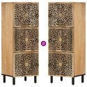 WYSOKA KOMODA Z DREWNA MANGO RĘCZNIE RZEŹBIONA RETRO 40X33X110CM SZAFKA LOFT