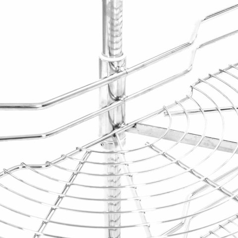 VidaXL 2-poziomowy kosz do kuchni, srebrny, 180 stopni, 75x38x80 cm
