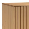 VidaXL Komoda OLDEN, biało-brązowa, 114x43x73,5cm, lite drewno sosnowe