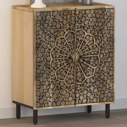 SZAFKA Z LITEGO DREWNA MANGO RĘCZNIE RZEŹBIONA RETRO KOMODA 60X33X75CM LOFT