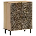 SZAFKA Z LITEGO DREWNA MANGO RĘCZNIE RZEŹBIONA RETRO KOMODA 60X33X75CM LOFT