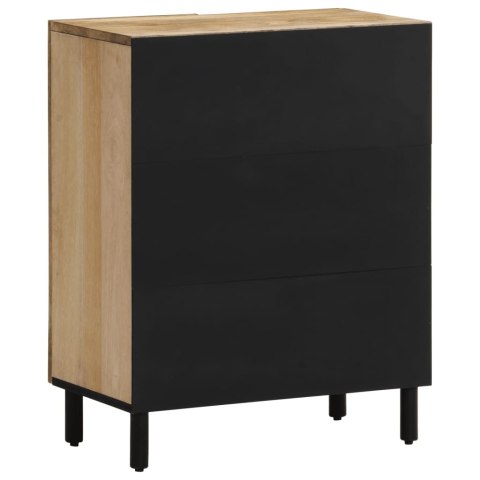 SZAFKA Z LITEGO DREWNA MANGO RĘCZNIE RZEŹBIONA RETRO KOMODA 60X33X75CM LOFT