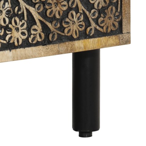 SZAFKA Z LITEGO DREWNA MANGO RĘCZNIE RZEŹBIONA RETRO KOMODA 60X33X75CM LOFT