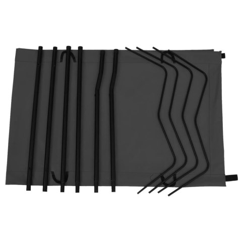 VidaXL Łóżko polowe, 180x60x19 cm, tkanina Oxford i stal, czarne
