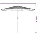 VidaXL Parasol ogrodowy na stalowym słupku, brązowy, 388x388x248 cm