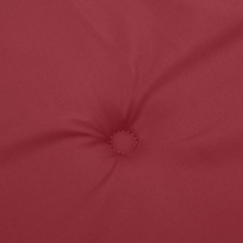 VidaXL Poduszka na ławkę ogrodową, winna czerwień 120x50x4 cm, tkanina