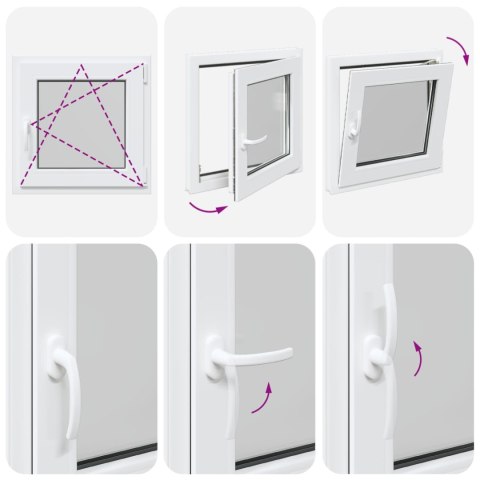 Okno piwniczne RISOR Biały 50 x 50 cm PVC i szkło