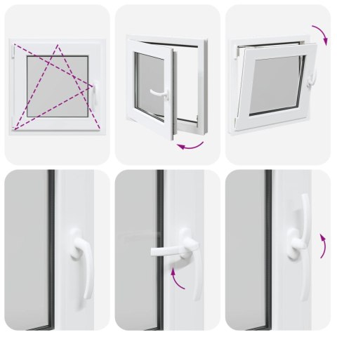 Okno piwniczne RISOR Biały 50 x 50 cm PVC i szkło