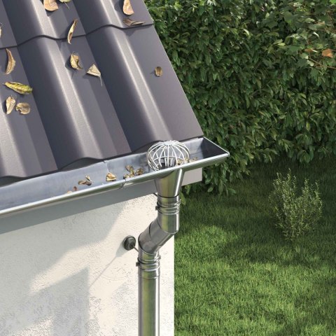 VidaXL Osłona na liście rynny 2 pcs Srebrny 110 mm Stal nierdzewna