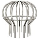 VidaXL Osłona na liście rynny 2 pcs Srebrny 110 mm Stal nierdzewna