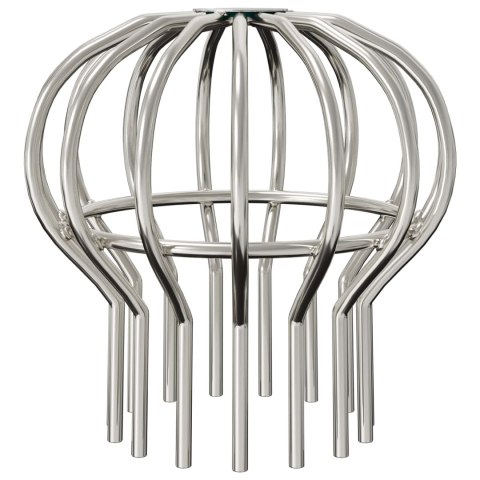 VidaXL Osłona na liście rynny 2 pcs Srebrny 110 mm Stal nierdzewna