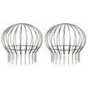 VidaXL Osłona na liście rynny 2 pcs Srebrny 160 mm Stal nierdzewna