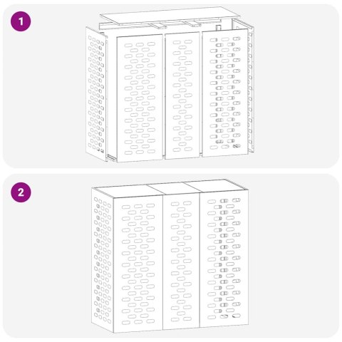 VidaXL Pokrywa do klimatyzatora Antracyt 110 x 50 x 105 cm Stal