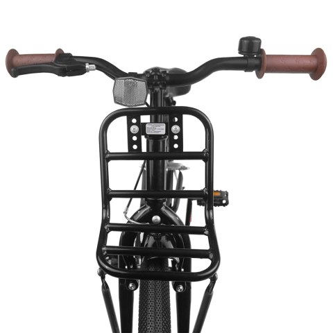 VidaXL Rower Dziecięcy 18 Cali dla dzieci w wieku 5-7 lat Czarny