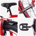 VidaXL Rower Dziecięcy 18 Cali dla dzieci w wieku 5-7 lat Czerwony