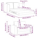 VidaXL Sofa Bed 60cm Szary chmur tkanina