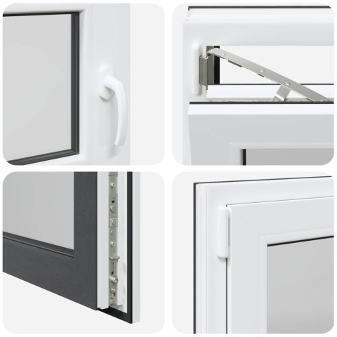 Okno piwniczne RISOR Antracyt 100 x 50 cm PVC i szkło