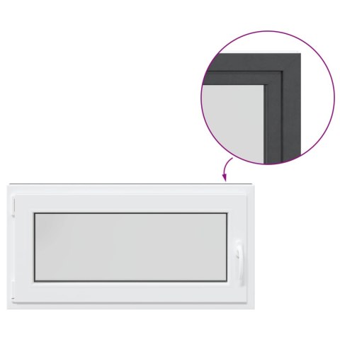 Okno piwniczne RISOR Antracyt 100 x 50 cm PVC i szkło