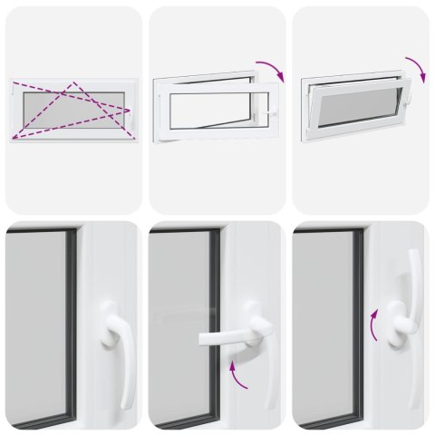 Okno piwniczne RISOR Antracyt 100 x 50 cm PVC i szkło