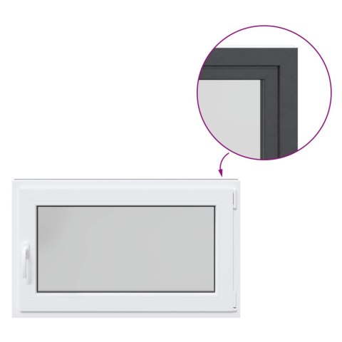 Okno piwniczne RISOR Antracyt 100 x 50 cm PVC i szkło