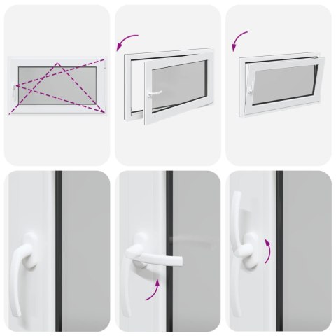 Okno piwniczne RISOR Antracyt 100 x 50 cm PVC i szkło