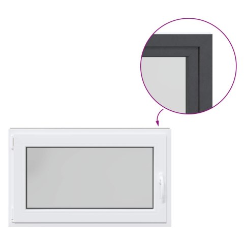 Okno piwniczne RISOR Antracyt 100 x 50 cm PVC i szkło