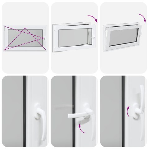 Okno piwniczne RISOR Antracyt 100 x 50 cm PVC i szkło