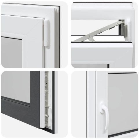 Okno piwniczne RISOR Antracyt 100 x 60 cm PVC i szkło