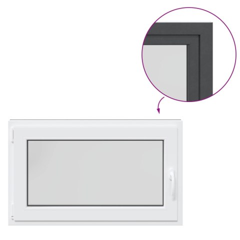 Okno piwniczne RISOR Antracyt 100 x 60 cm PVC i szkło