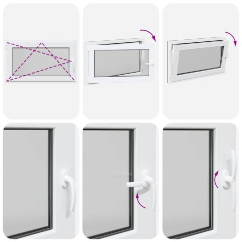 Okno piwniczne RISOR Antracyt 100 x 60 cm PVC i szkło