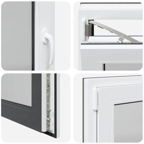 Okno piwniczne RISOR Antracyt 100 x 70 cm PVC i szkło