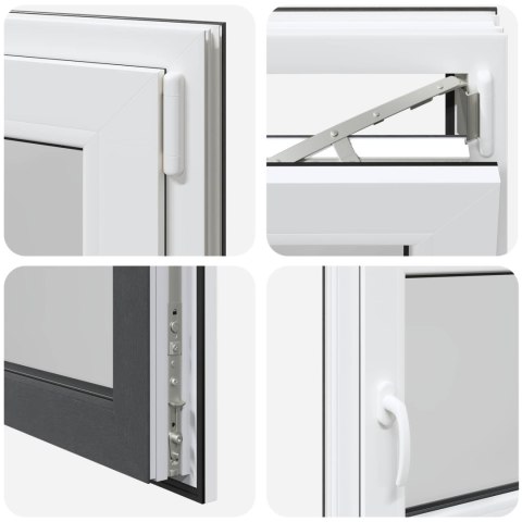 Okno piwniczne RISOR Antracyt 110 x 50 cm PVC i szkło